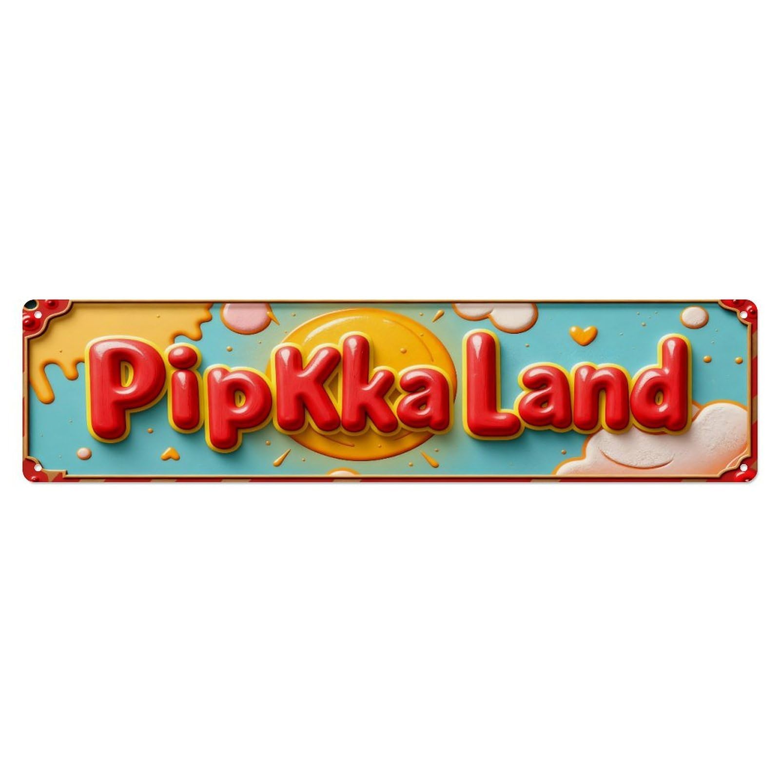 Colorful Candy Theme Background Design Metal Tin Sign Plaque