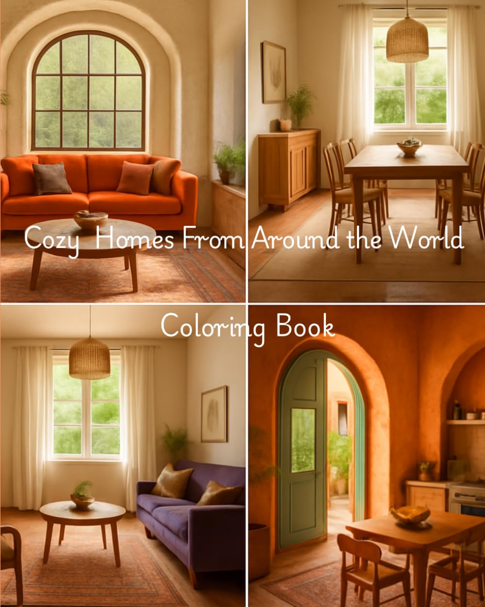Cozy Homes From Around the World: Coloring Book