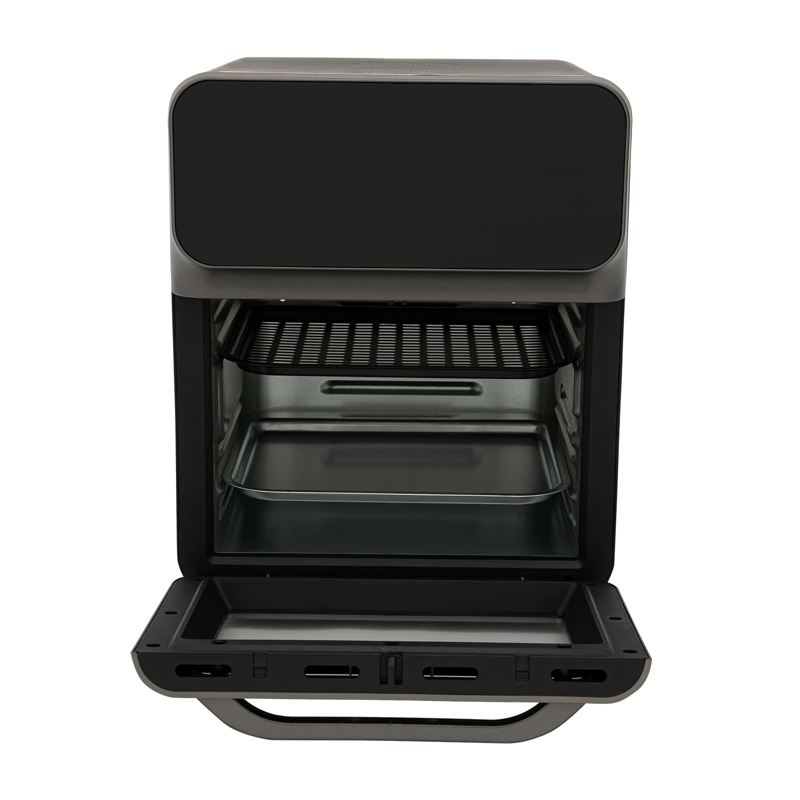 Mini horno de pizza de 13 litros con convección, horno 3 en 1, con 2 bandejas y 50 cajas para tartas, calor superior/inferior, 60 mintimer, guantes de horno, recetario, 1350 W, ideal para
