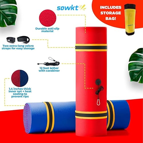 Vista 14 de Premium Made in USA Lily Pad Floating Mat for Lakes and Pools (9x6 & 12x6 ft) - Great for The Lake, Pool, Boat or as a Floating Dock - Giant Lilly