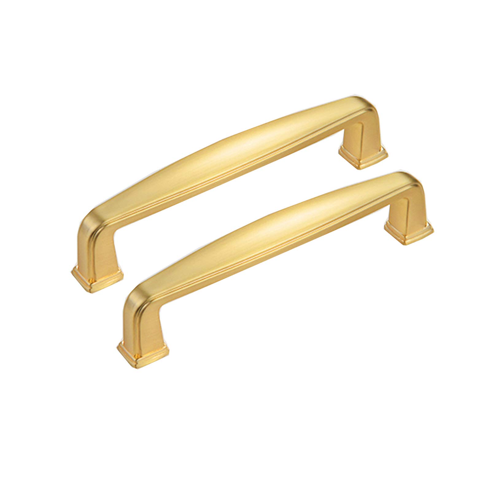 VOPLIVAT Kitchen Cupboard Handles, Bow Handle Wardrobe Handles 2 Pcs Golden Multiple Sizes Kitchen Cabinet Door Pulls(Hole Distance 96mm)