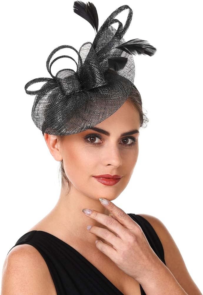 Gold Finecy In New Women Ladies Small Feather Flower Hair Hat Fascinator Clip Pin Party Wedding Royal Ascot Race Baby Blue Fascinators For Weddings - Foto 5