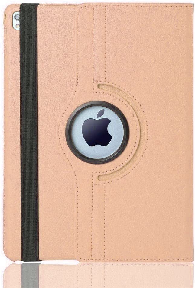 For iPad 10.2 Case 9th/8th/7th Generation (2021/2020/2019) 360 Leather Wallet Rotating Durable Protective Cover with Auto Wake/Sleep (Gold) - Image 4