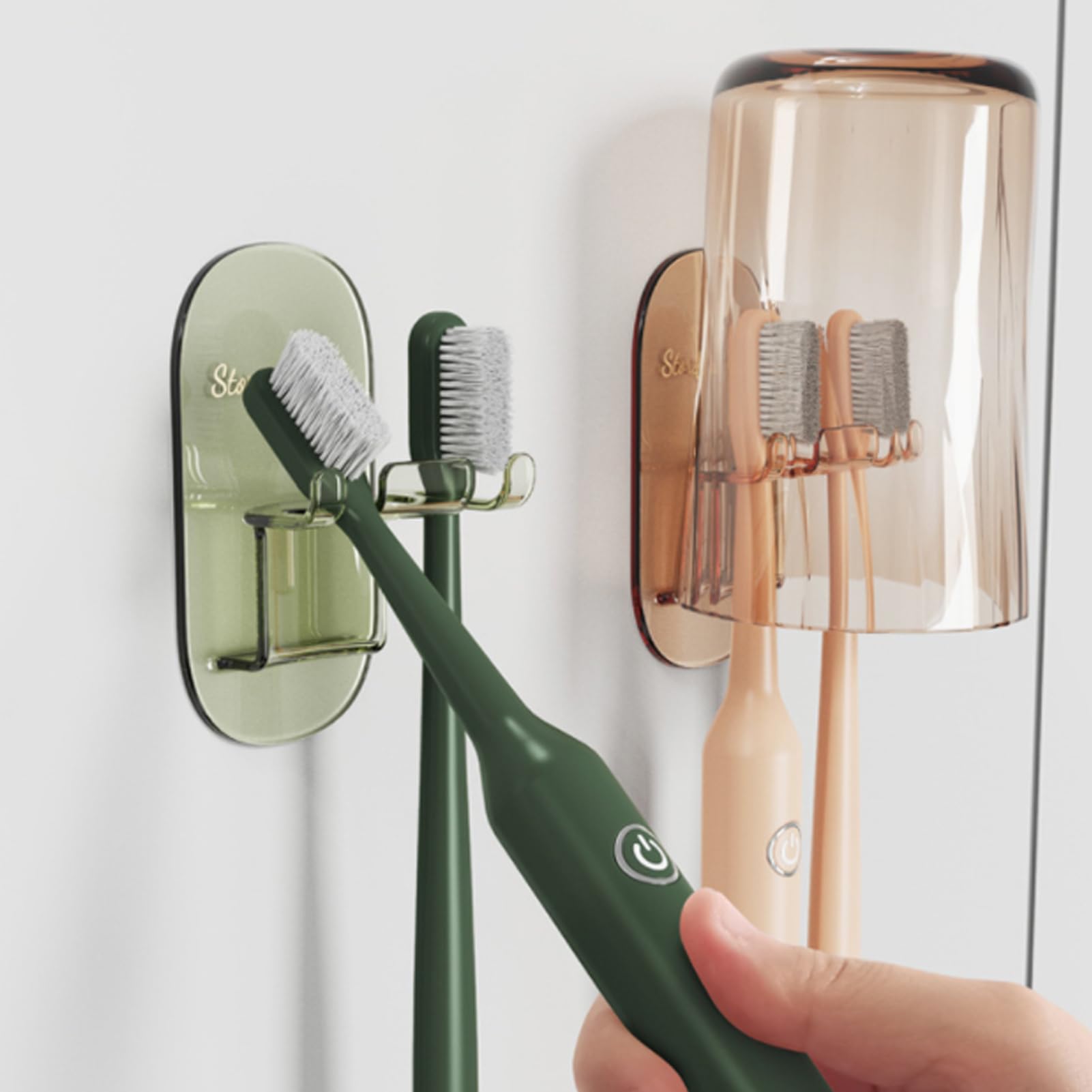 Zahnbürstenhalter Selbstklebend - 2-in-1 Halterung Produktbild-Vorschau 9