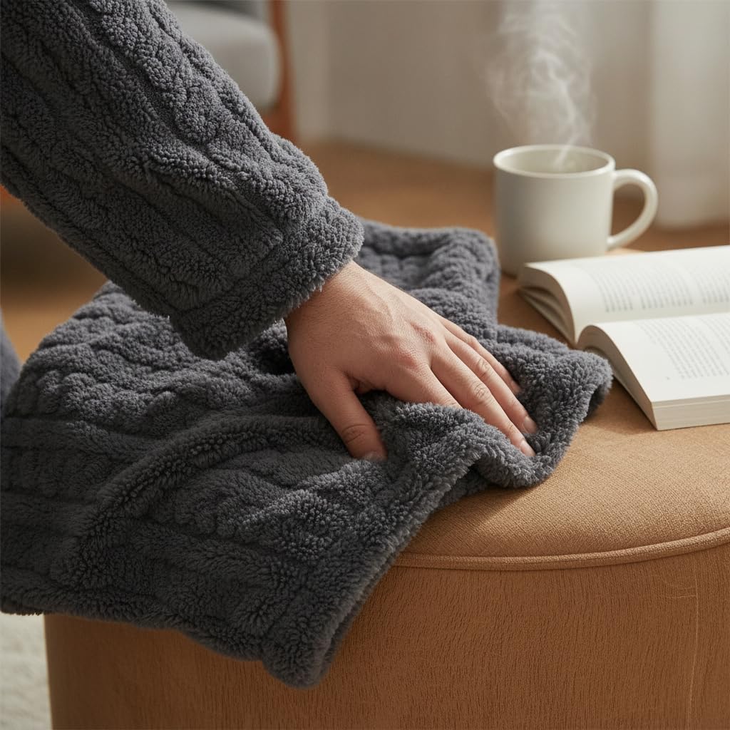 Pigiama Maschile in Poliestere con Morbidezza Extra per Calore Avvolgente Relax Notturno Vestibilità Pratica per Casa Stagione Autunnale Inverno, #801, Grigio, M