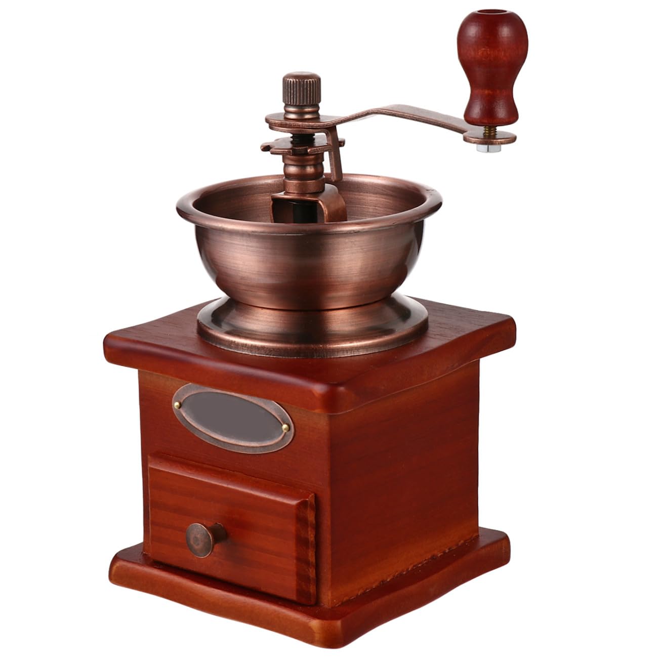 Molinillo de Café Cuerpo de Madera y Cerámica Manual Portátil Molienda Ajustable y Obsequio de Navidad Adecuado para Granos de Café