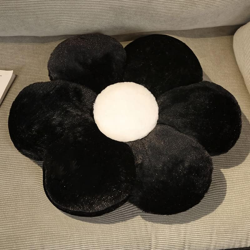 Hotiego Almohada de suelo de flores de 20 pulgadas, cojín de felpa para silla de asiento, lindo teñido anudado, almohadilla de gran tamaño para