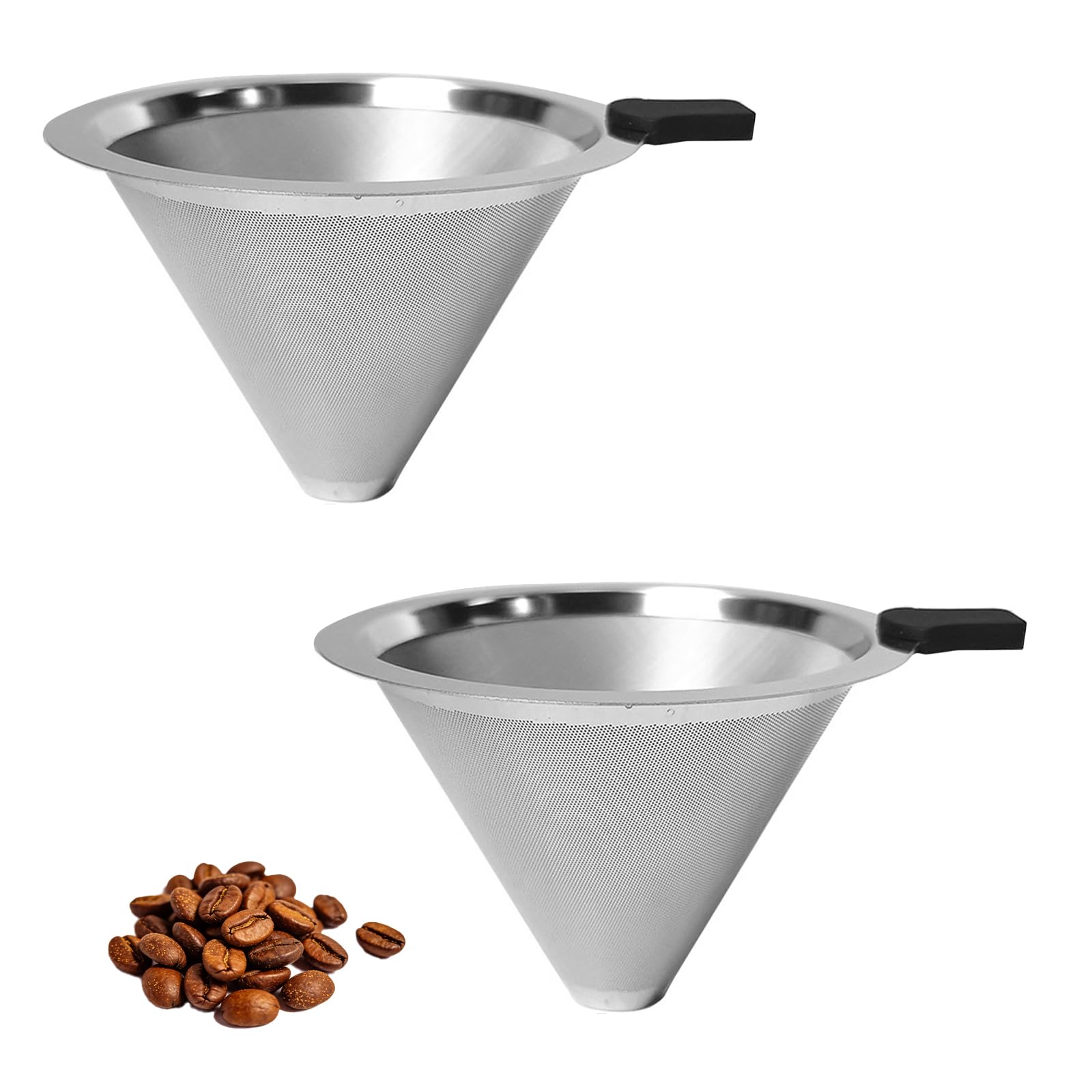 Coffee Filter, Stainless Steel Coffee Filter, Pour Over Coffee Dripper for Home Cafe Restaurant, Reusable Pour-Over Coffee Dripper