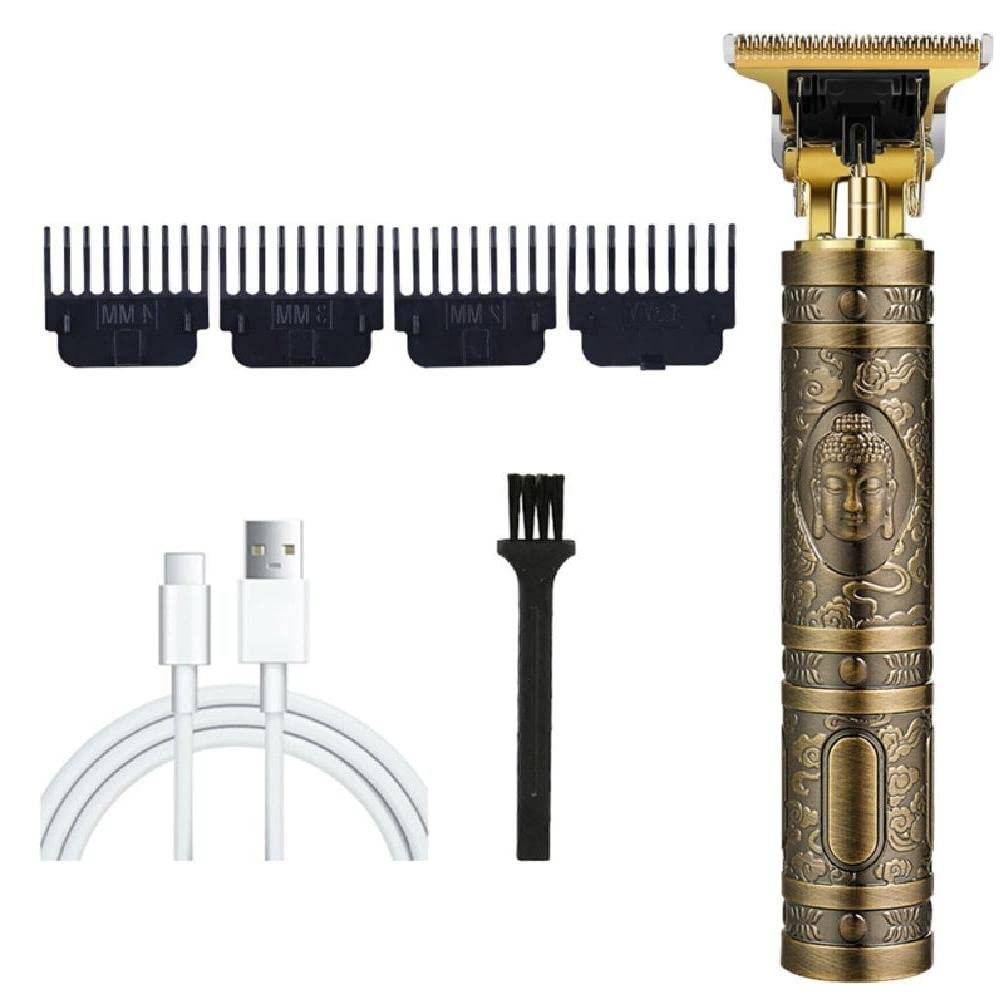 Tondeuse à Cheveux Et Barbe Sans Fil Retro T9 - Professionnelle, 4 Têtes, Pour Hommes