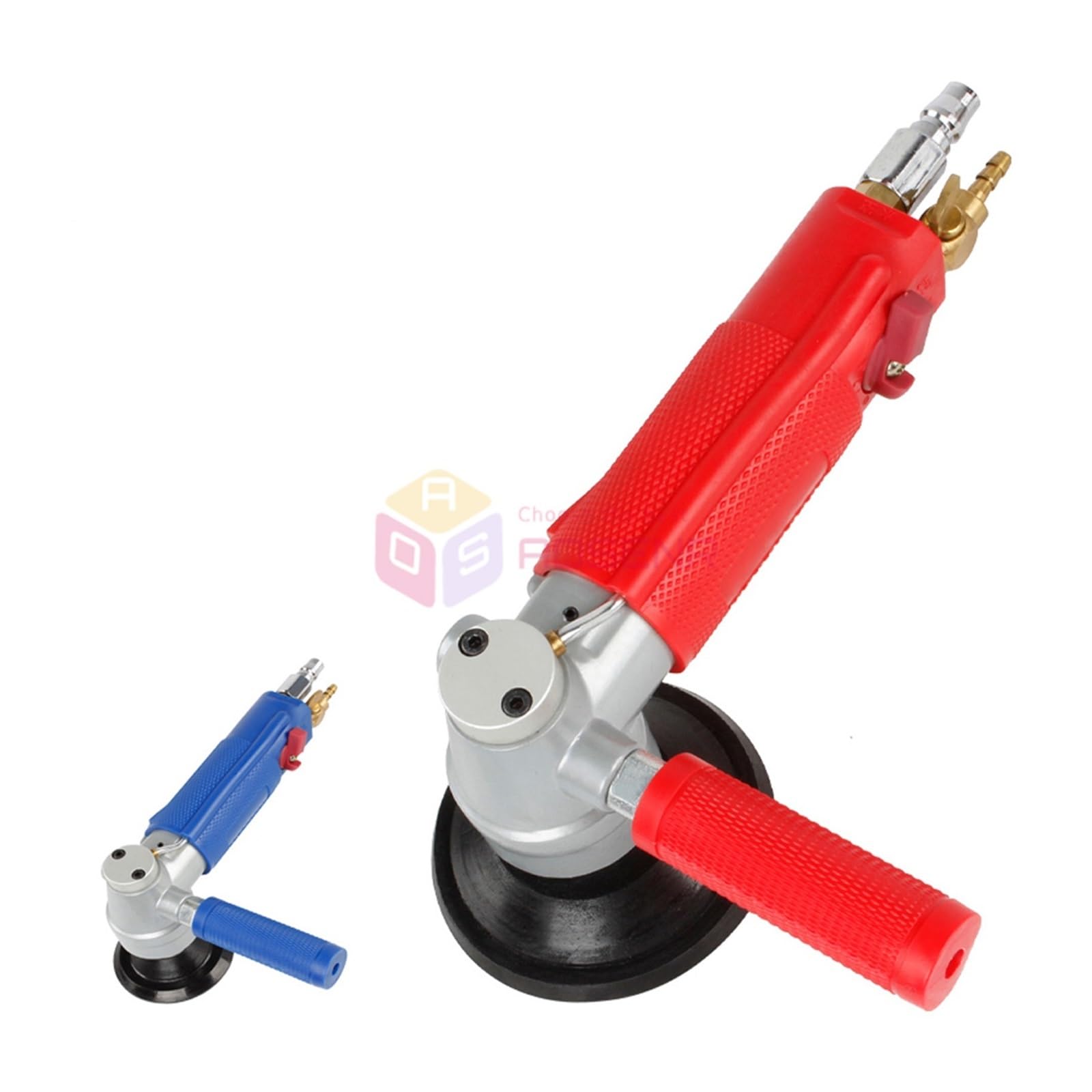 3 Zoll/4 Zoll Wasserstrahl-Pneumatikschleifer Marmor Jade Steinboden Luftpolierer Sander Polierschleifwerkzeug 4300 U/min(4 inch)