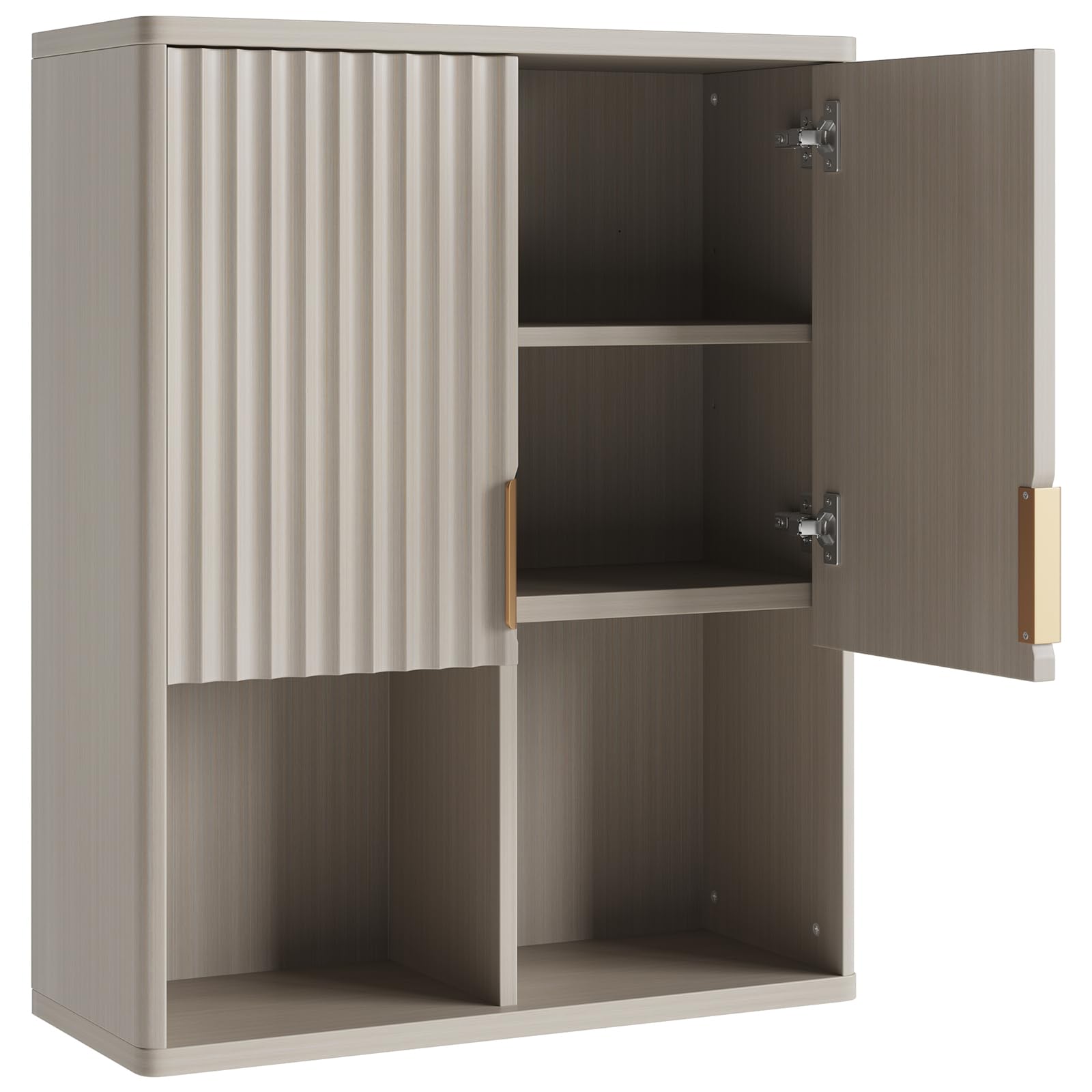 Amazon.com: Besiter Fluted Bathroom Wall Cabinet Over The Toilet ...