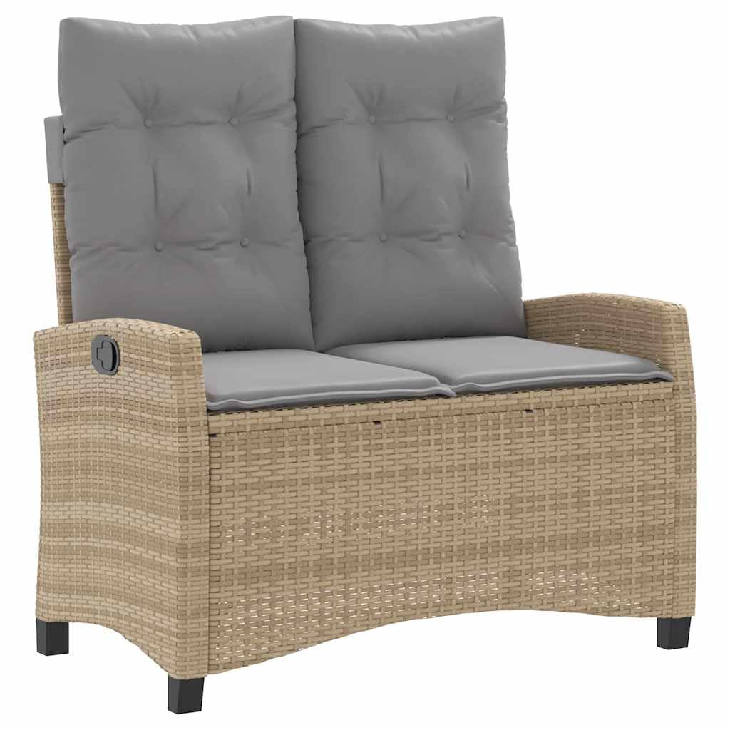 Ławka ogrodowa Poly Rattan Beżowy