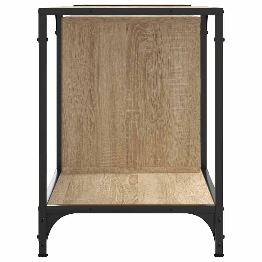 Szafka pod telewizor, dąb Sonoma, materiał drewnopochodny z metalową ramą, 153 x 37 x 50 cm, regulowana, szafka pod telewizor i soundbar