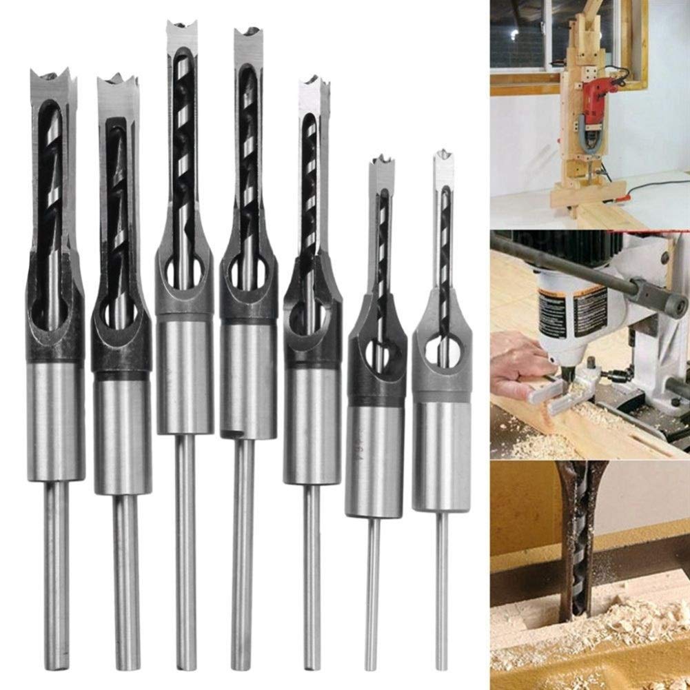 Punta Da Trapano Per Foro Quadrato Per Legno Punta Da Trapano Per Foro Quadrato 45 Foratura Per Mortasatura In Acciaio Strumenti Per La Lavorazione Del Legno 7 Pezzi Set Di Scalpelli Per Mortasatura