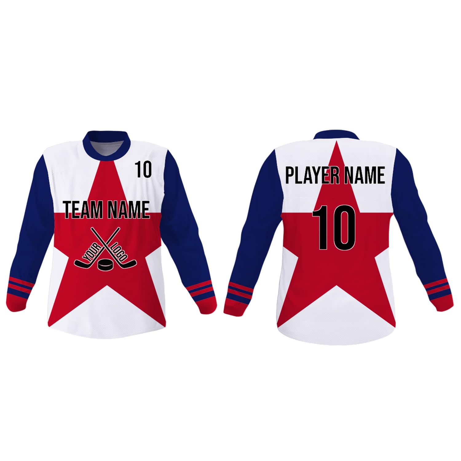 SGS Sports Gear Custom Hockey Jersey, Personalized Reversible or Standard Design with Name &amp; Number, Hockey Jersey
