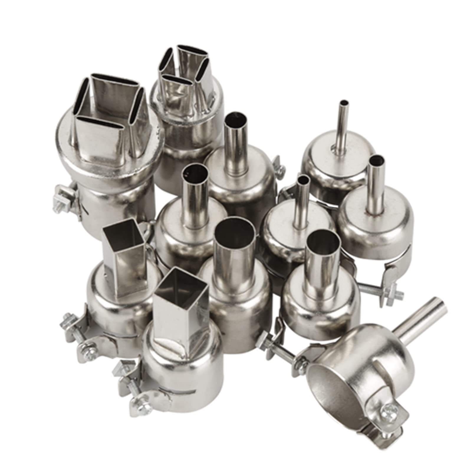 Hot Air Nozzle, 12pcs, Heat Nozzle Hot Air Nozzle Heat Nozzles Kit For 850 Hot Air Soldering Station Repair Tool