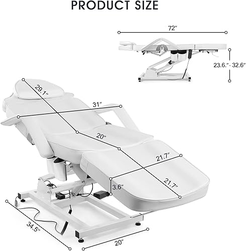 Miniatura 6 de Artist hand Mesa de masaje eléctrica ajustable en altura cama de masaje cama facial cama de pestañas para extensiones de pestañas silla de salón