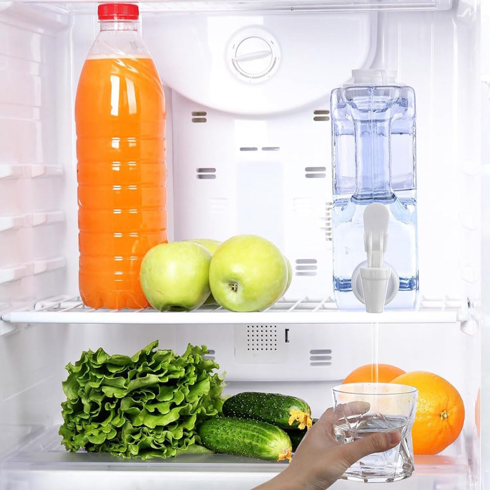 Dispensador de Agua para Refrigerador de 1.1 Galones, Botella con Grifo, Espita y Tapa de Rosca de 58 mm.