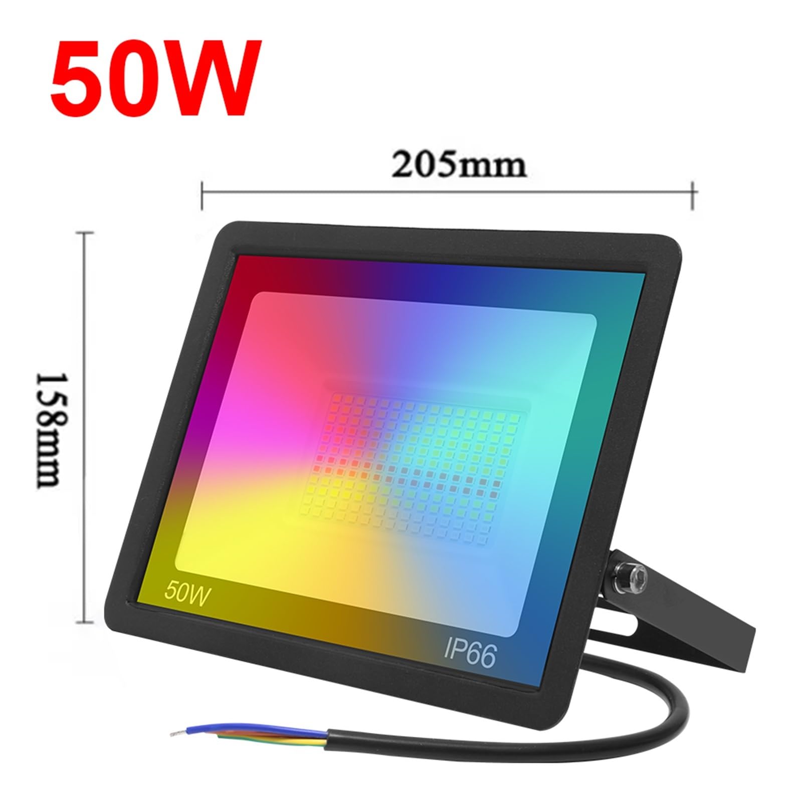LED-Flutlicht, LED Reflektor RGB Smart Flutlicht Außenstrahler 30W 50W 100W Wasserdicht Warm Kühle Beleuchtung Tuya Steuerung(50W)