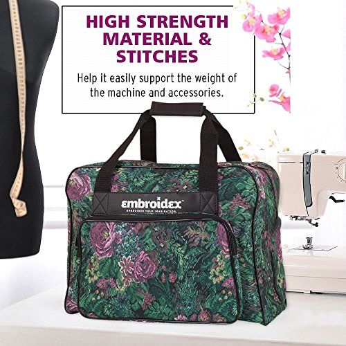 Floral Sewing Machine Carrying Case - Carry Tote/Bag Universal