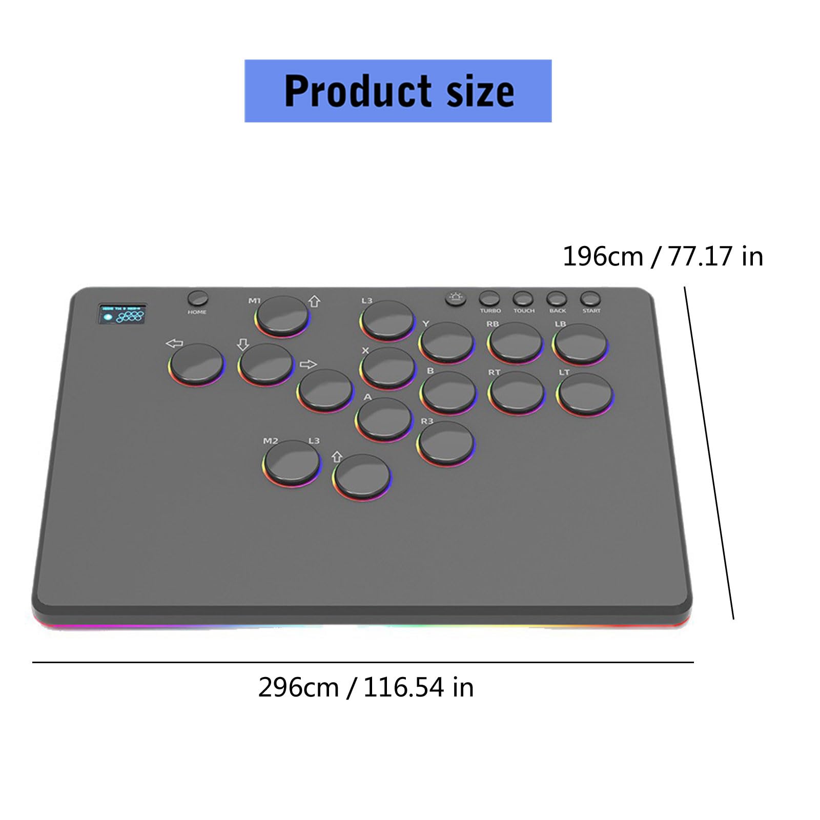 Limtula Joystick da combattimento 3 in 1 per controller del computer Risposta rapida Impugnatura ergonomica Costruzione in metallo e plastica Ingressi reattivi Joystick da gioco ergonomici