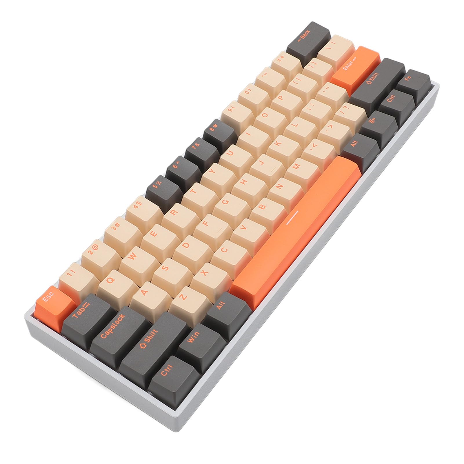 Tangxi Tastiera Meccanica Wireless 61 Tasti Retroilluminazione RGB Portatile per Giochi e Viaggi Bianca