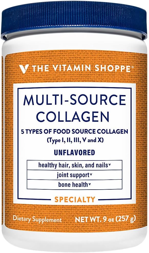 The Vitamin Shoppe Collagen - Skin Elasticity, Joint Health & Hair Support, Hydrolyzed Collagen