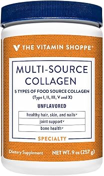 The Vitamin Shoppe Collagen - Skin Elasticity, Joint Health & Hair Support, Hydrolyzed Collagen