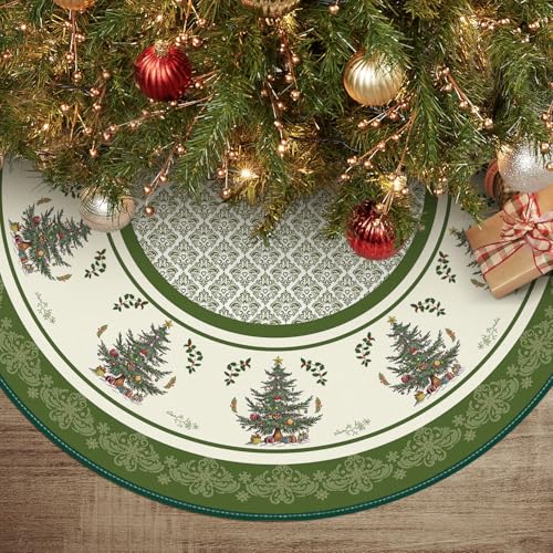 AVOIN colorlife Ornaments Christmas Tree Skirt 48 Inch, Winter Holiday