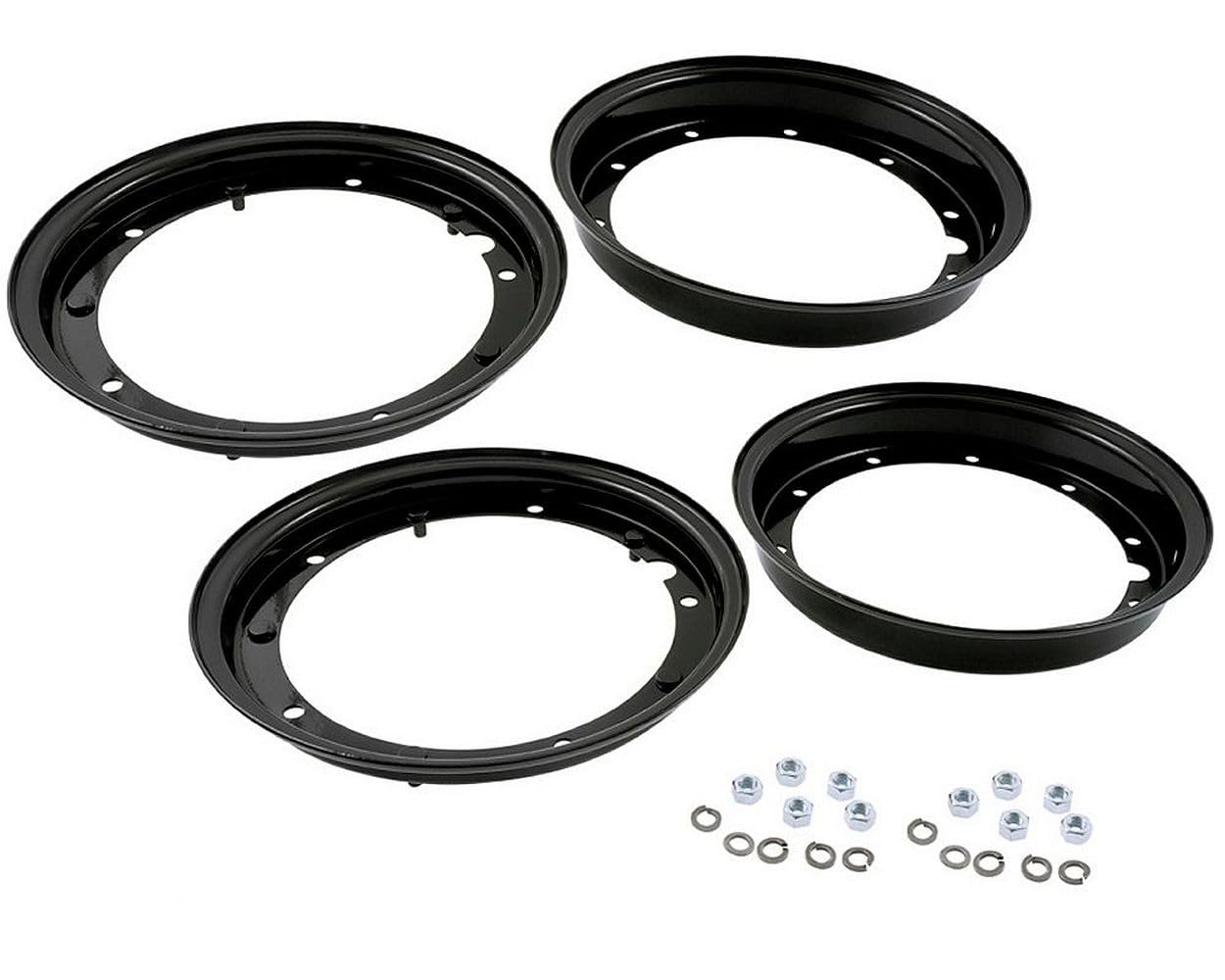 2EXTREME Lot de 2 jantes noires 2.10-10 pour 3.00 u 3.50-10" compatible pour Vespa PK PX ET3 V 50 N