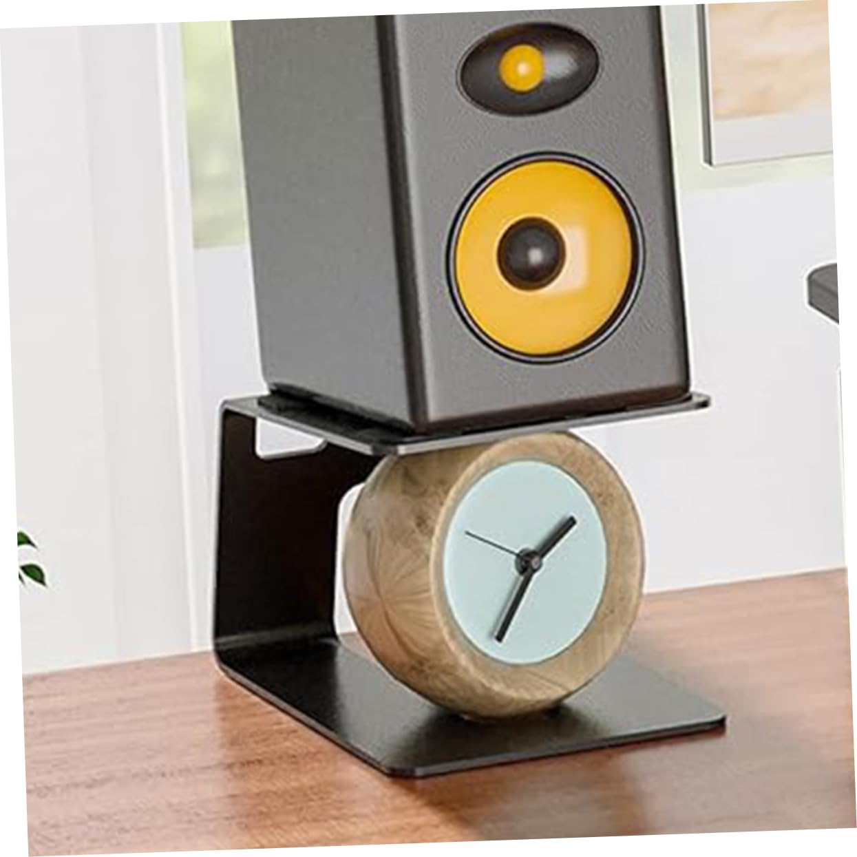 Toyvian Soporte Práctico para Altavoz Negro Escritorio de Hierro Instalar Diseño Único Fácil y Altavoces de Ordenador Gaming y Monitor