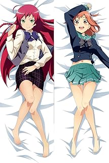 DMCMX Hataraku Maou-sama!61007 Sasaki Chiho Yusa EMI Cuscino anime cuscino/Federa per corpo, modello a doppia facciale Pelle pesca / 2WT Throw Pillow Case, ventilatori anime cuscini preferiti