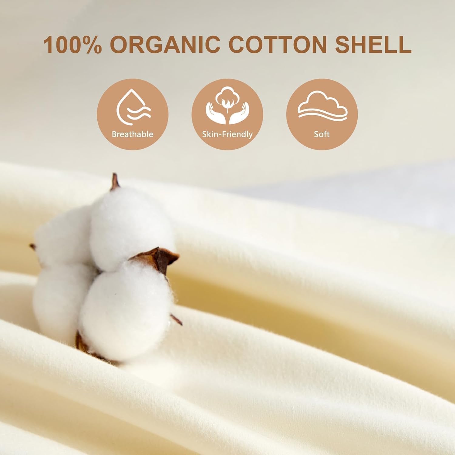 Organic Buckwheat Pillow for Sleeping with Dual-Layer Pillowcase and Extra Tartary Buckwheat Hulls, Adjust Height and Firmness, Neck Support Pillow for Back and Side Sleepers 14"x20" - Image 4