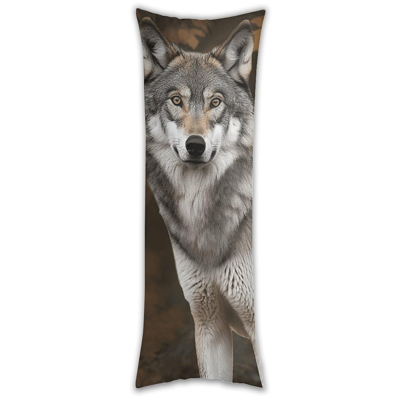Wild Wild Gray Wolf Pillowcase Long Pillow Case Cozy Pillow Cover Pillow Protector Soft Long Cushion Case Long Body Lumbar Decorative Throw Pillow Cover for Bed Sofa Couch 18.9 X 53 Inches