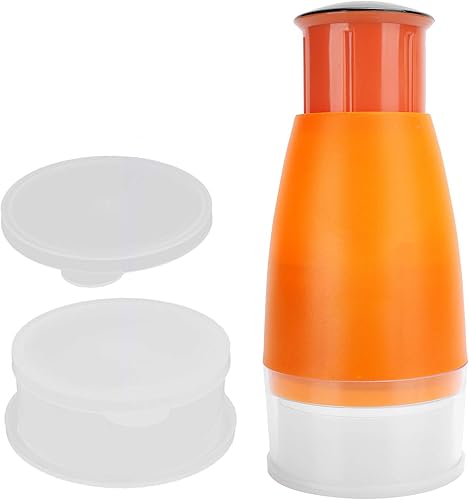 Miniatura 9 de BORDSTRACT Picadora manual de alimentos, fácil de limpiar, picadora de mano con 2 cajas de plástico, prensa de palmada, cortador de jengibre para