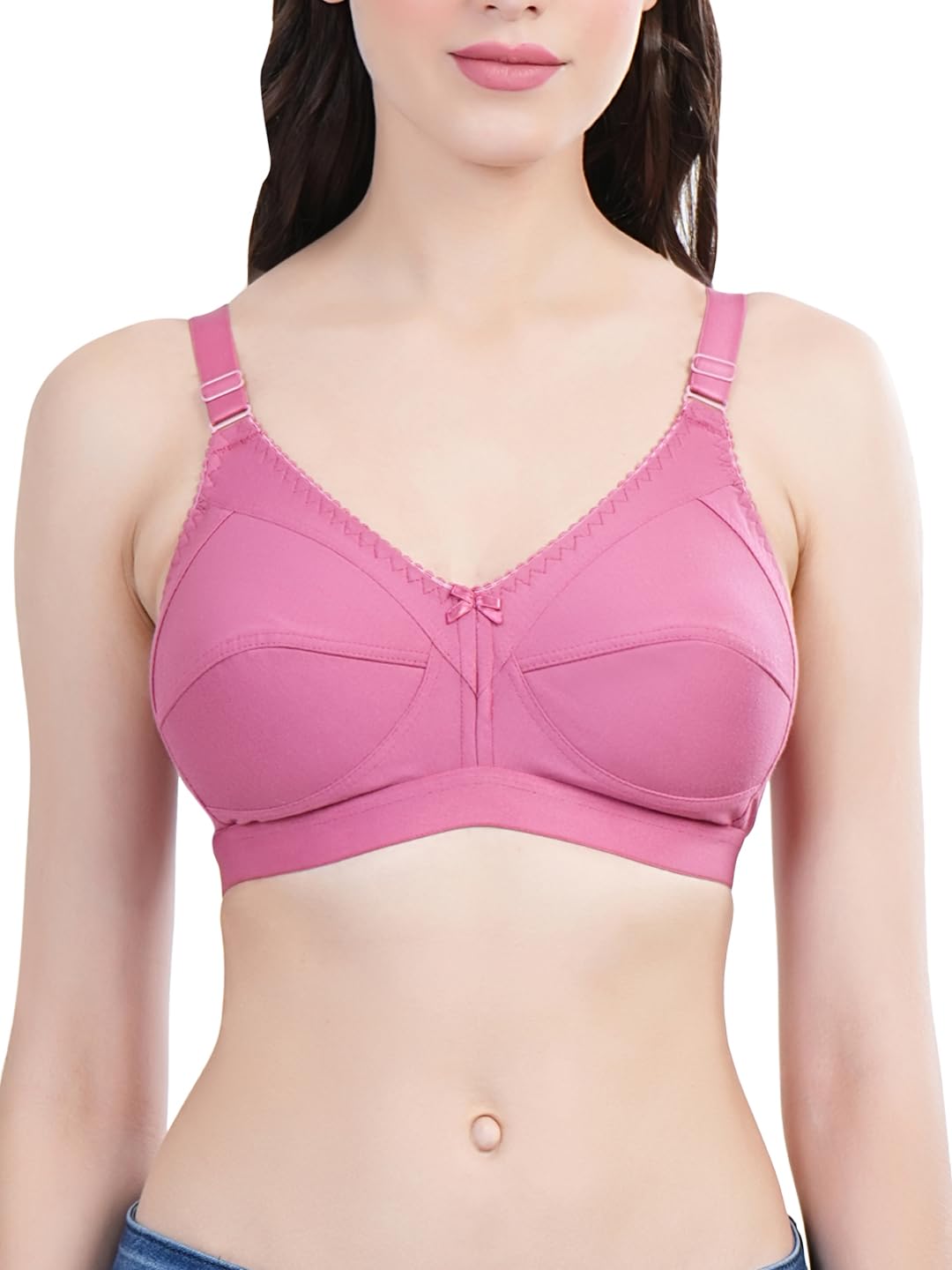 Women's Full Coverage Bra | Non Padded | Wirefree | Broad Adjustable Straps-image-19