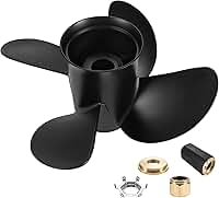 Hélice de barco OEM de atualização de passo 14 x 17 para Mercruiser Alpha One e Mercury Motos de popa 135-300 Hp, 48-8M0084494, 4 lâminas, kits de cubo incluídos, 15 dentes estriados, RH 14 x