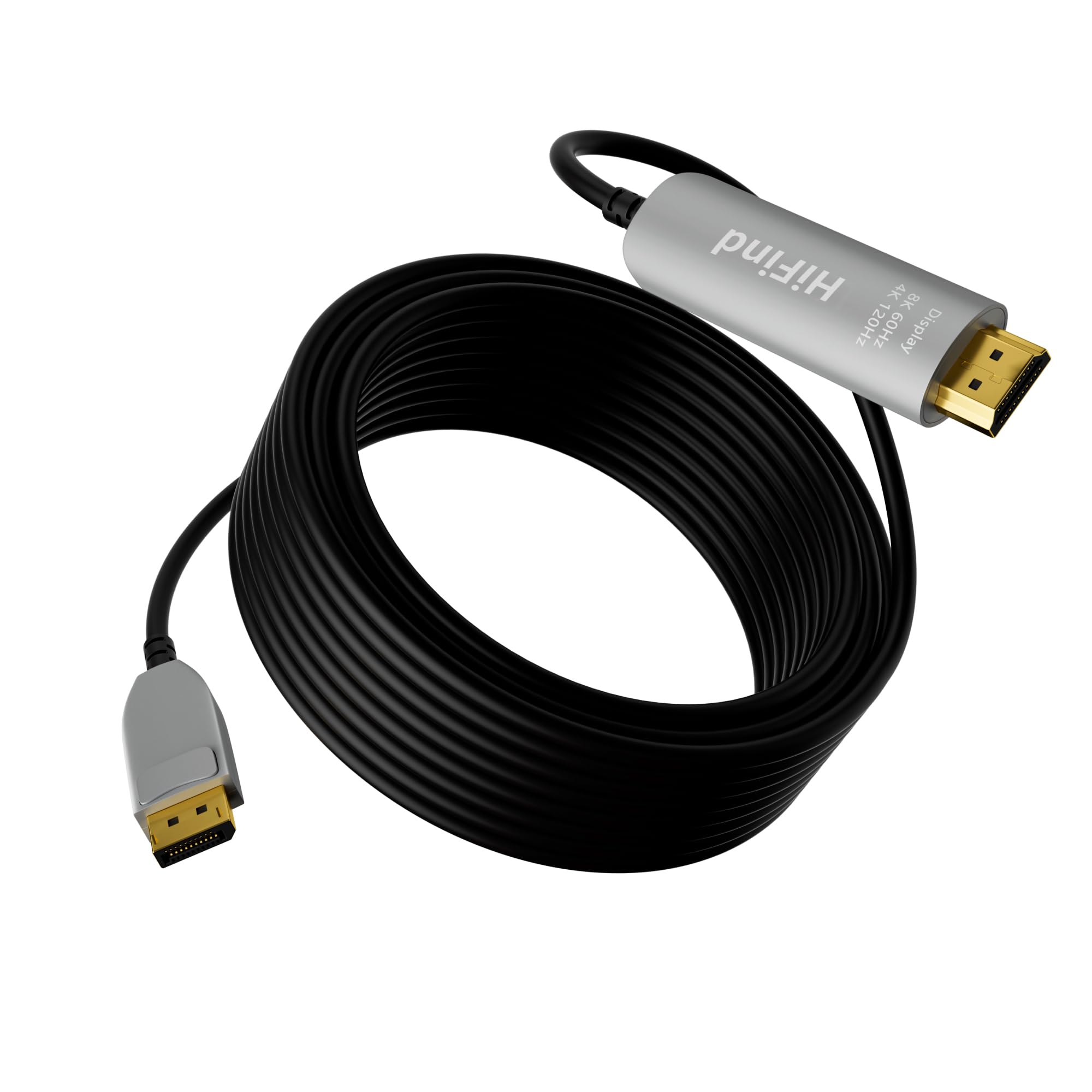 Amazon | HiFind 8K 光ファイバーDisplayPort HDMIケーブル