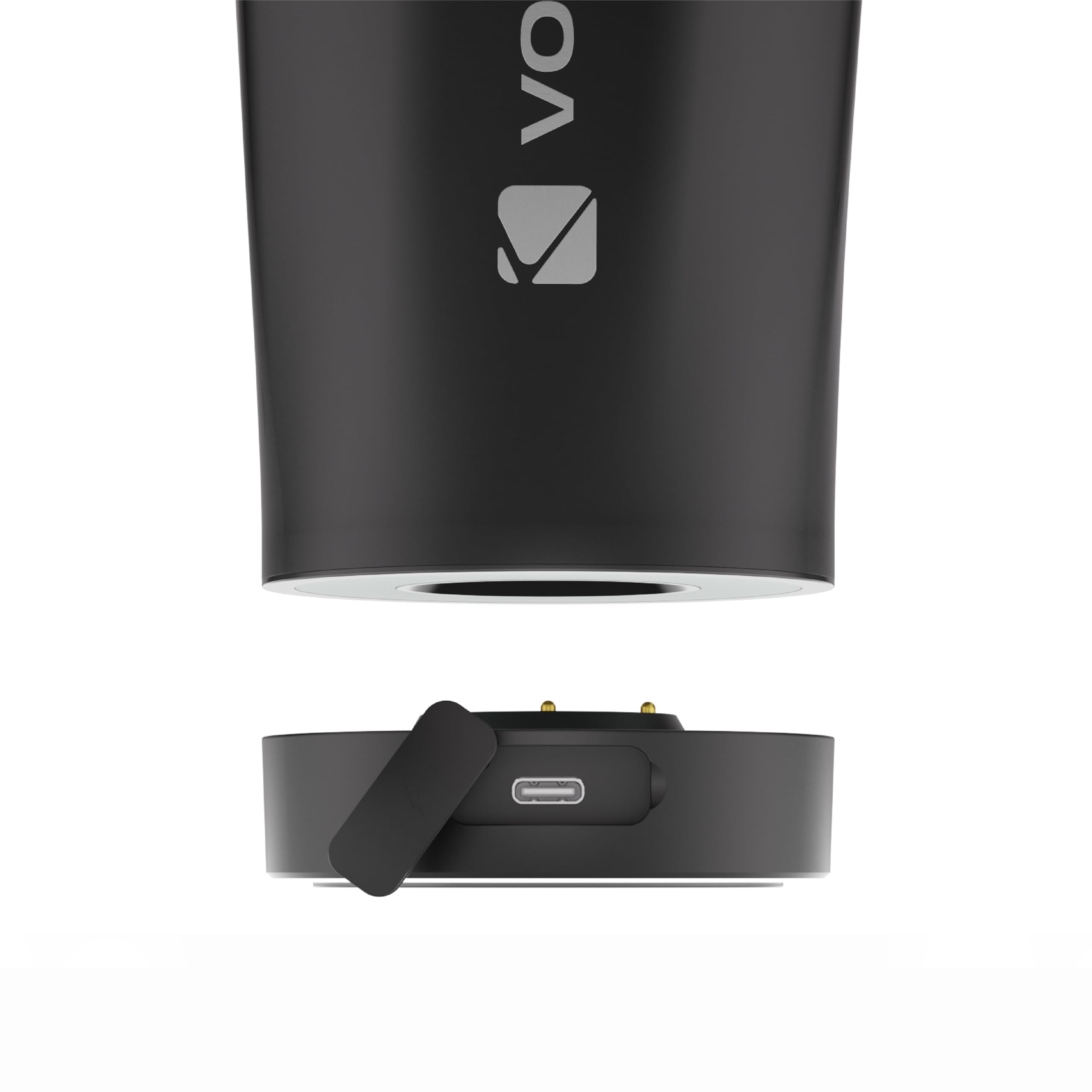 VOLTRX ChillMix Botella Shaker de Acero Inoxidable Aislado - Licuadora Eléctrica para Batidos de Proteína Cargable por USB-C, Vasos Shaker para Batidos de Proteína y Sustitutos de Comida, 16 oz