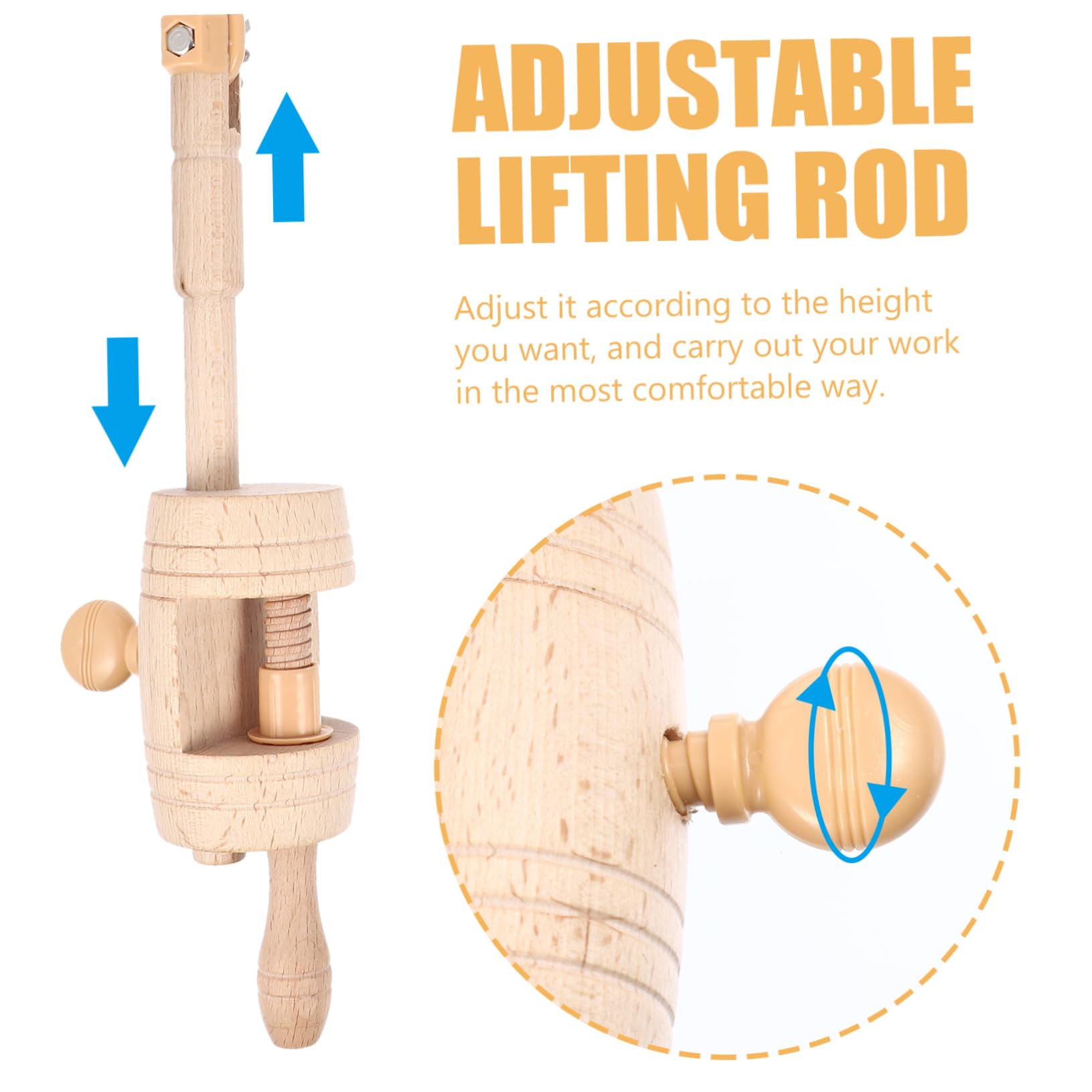 DOITOOL Bastidor de Bordado de Escritorio Estante de Punto de Cruz para Mesa de Madera Estante de Bordado Ajustable para Proyectos de Punto de Cruz Casa