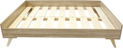 Miniatura 4 de Midlee Marco de cama elevado de madera para perro, tamaño grande
