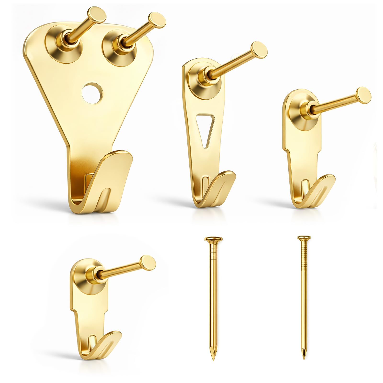 Kit di ganci per appendere quadri, ganci (50 30 20 4,5 kg) e chiodi, per appendere quadri, foto, specchi per cartongesso, legno, pareti a secco