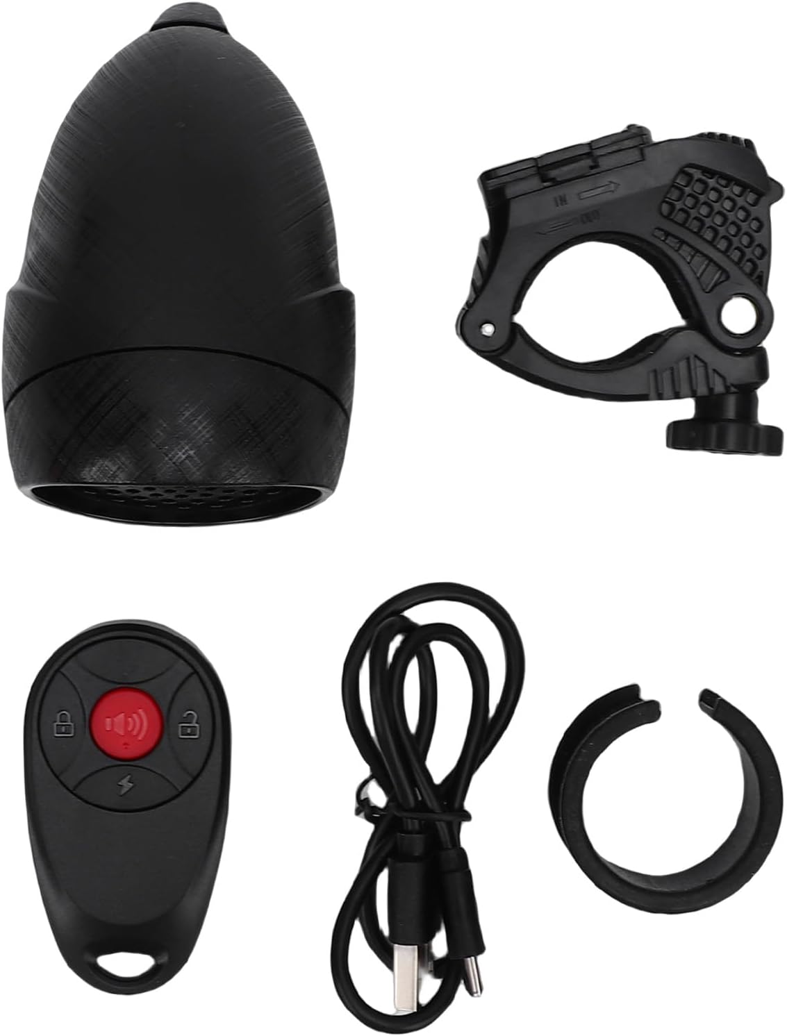 Electric Bike Horn with Light, 80 to 108db Loud Custom Sound Effects Remote Control, with IP65 Water Proof and Anti Theft Alarm, for Cycling Commuting Long Rides
