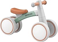 SEREED 4-Wheel Baby Balance Bike for 12-24 Month Toddlers - Safe First Bike for Boys Girls, 1st Birthday Gift