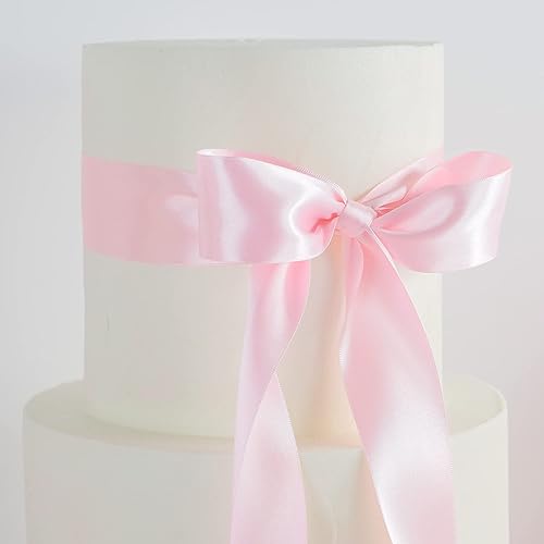 Vista 911 de MEEDEE Orange Satin Ribbon - 1.5 inch Double Faced Satin Ribbon, 50 Yards - Neon Tangerine - For Christmas, Thanksgiving, Halloween, Weddings