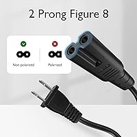 Vista 4 de TNP universal Power Cord – Nema 1 – 15P a IEC320 C7 Figure 8 – Escopeta de 2 Clavijas Conector AC Power Supply Cable de alambre Socket Plug Jack