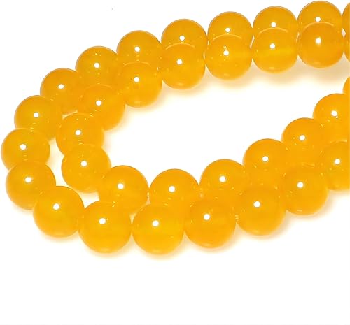 Miniatura 111 de MJDCB Natural Multicolor Volcanic Lava Stone Round Loose Stone Beads DIY for Jewelry Bracelet Making 15" (6mm, White)