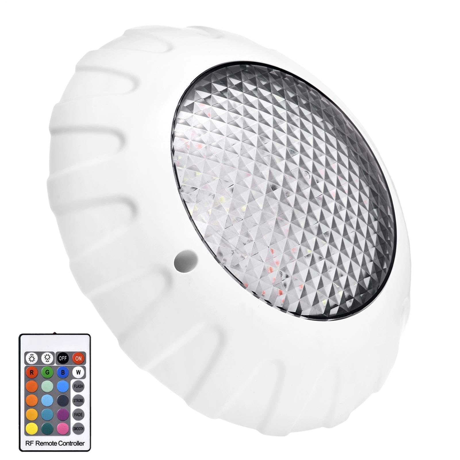 Luce Piscina IP68 Impermeabile 12V AC 38W RGB con Telecomando | LED Piscina Multicolore Per Piscina Spa Subacqueo Bagno Doccia Festa Notturna Fontana Giardino Laghetto Vasca Interna