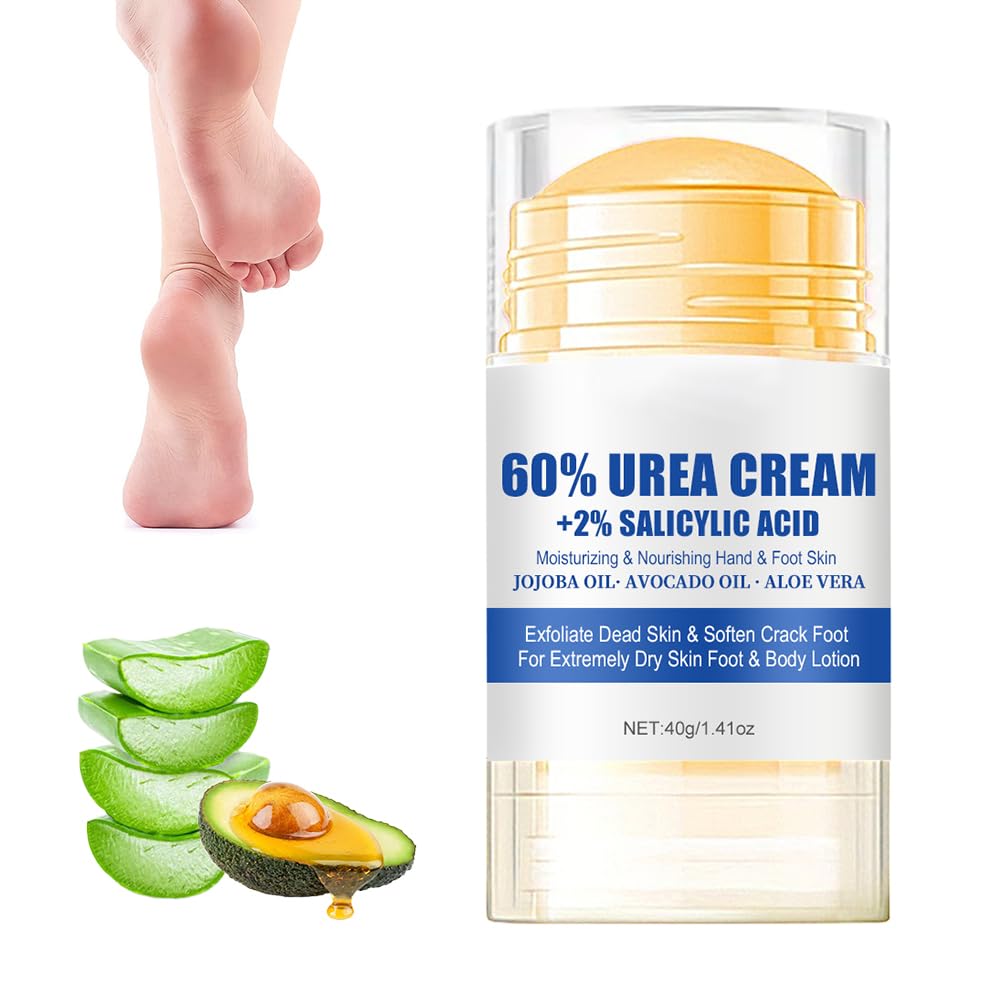 60% Urea Hydrating and Anti-Cracking Foot Cream, 2025 Upgraded Moisturising and Relieves Cracking and Dryness Foot Cream, Foot Lotion Heel Stick Repairs and Hydrates Dry and Cracked Feet and Hand (1)
