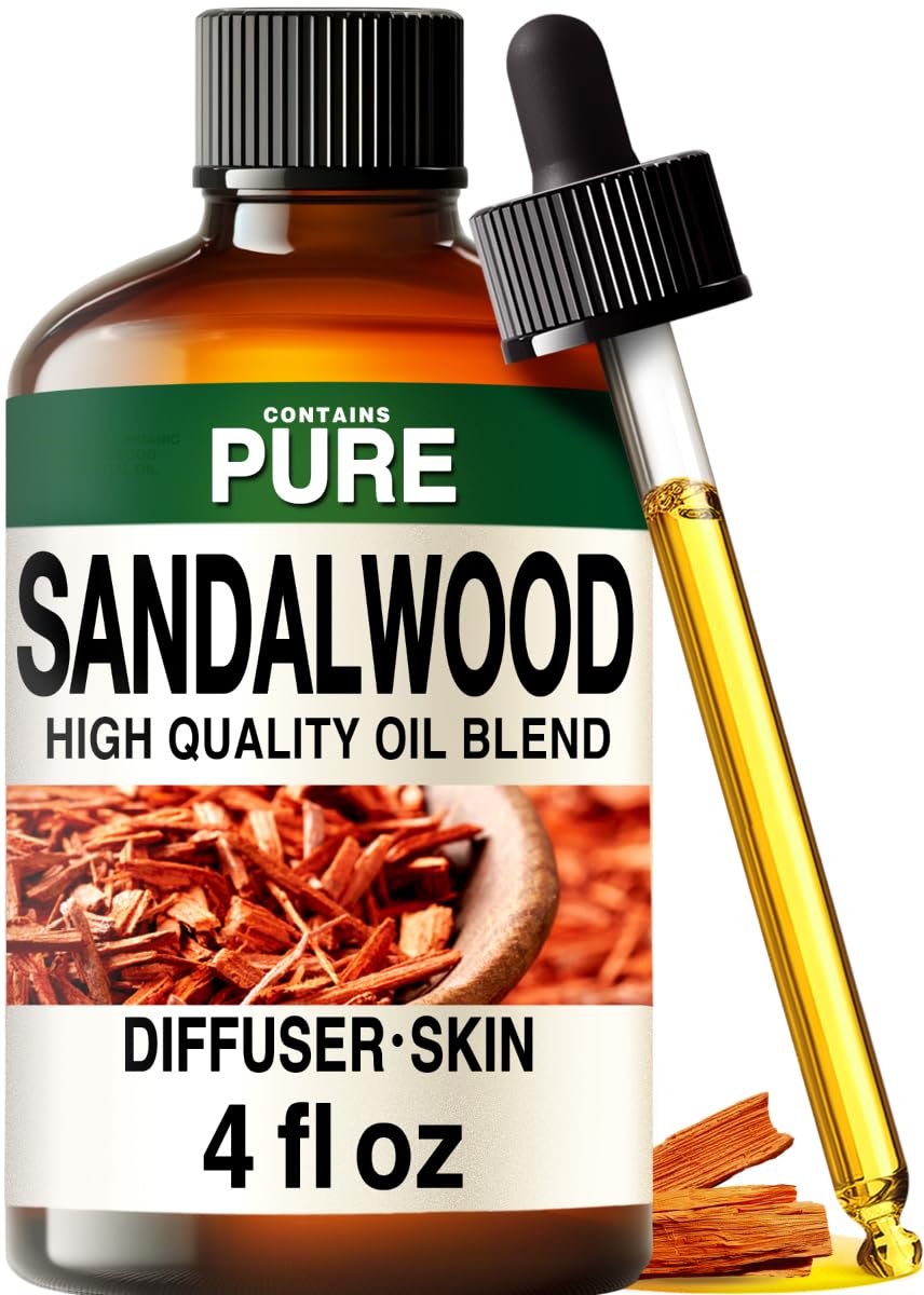 Kukka 100% Pure Sandalwood Essential Oil for Skin, Diffuser, 4 Fl Oz